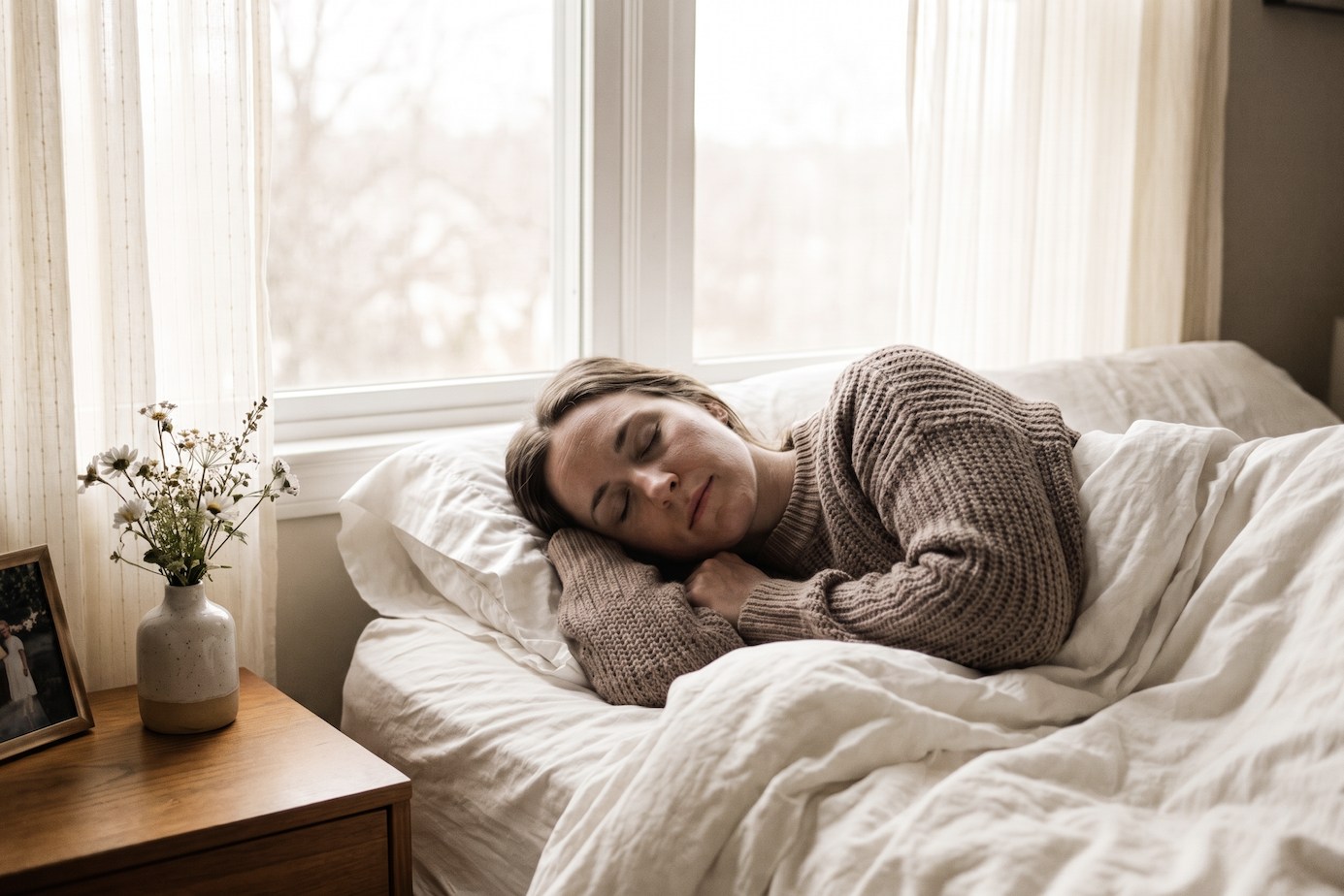 A patient resting comfortably during recovery